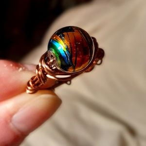 Mardi Gras inspired ring